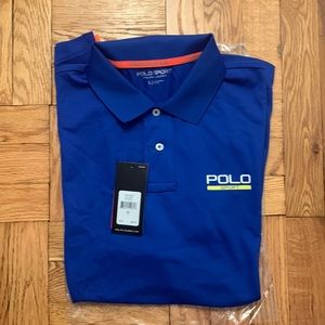 Polo Ralph Lauren Polo Sport Polo Shirt Size L Large, NWT, Pacific Blue